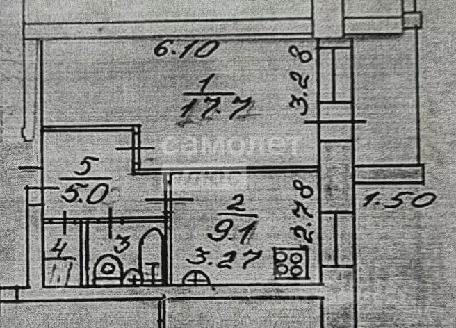 1-к кв. Омская область, Омск ул. Герцена, 250 (35.5 м) - Фото 1
