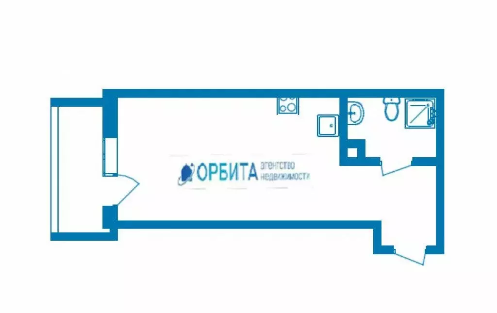 Квартира-студия: Тюмень, улица Вадима Бованенко, 3 (22.2 м) - Фото 1