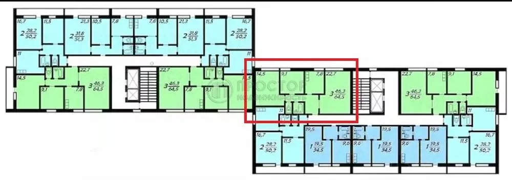 3-к кв. Москва Большая Черкизовская ул., 22К1 (64.3 м) - Фото 2