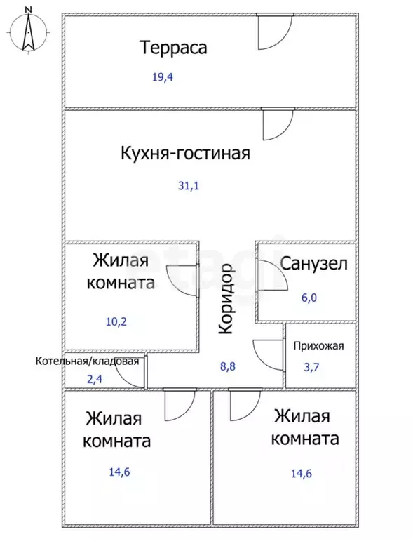 Дом в Краснодарский край, Темрюк  (115 м) - Фото 1