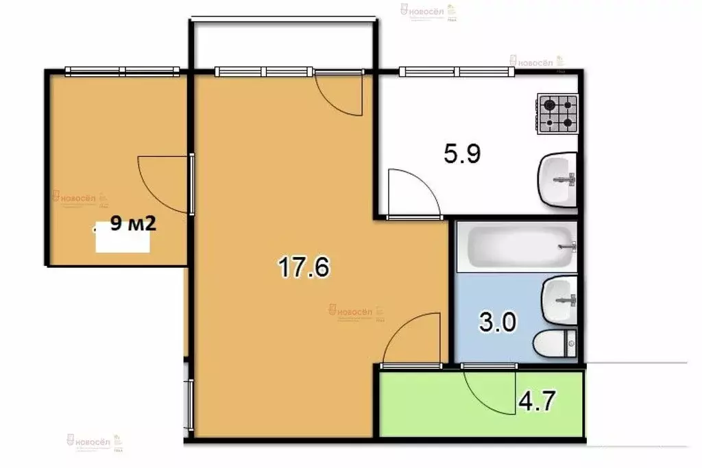 2-комнатная квартира: Екатеринбург, Таватуйская улица, 7 (36 м) - Фото 0