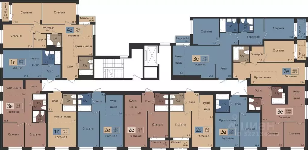 3-к кв. Пермский край, Пермь ул. Оборонщиков, 6 (47.8 м) - Фото 2