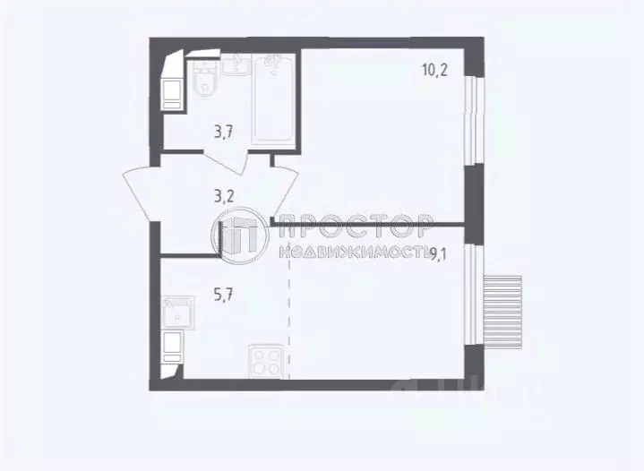 2-к кв. Московская область, Мытищи ул. Стрельбище Динамо, 10 (32.0 м) - Фото 2