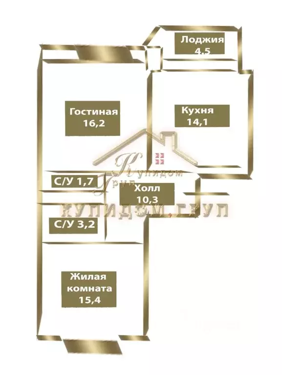 2-к кв. Московская область, Котельники Южный мкр, 16 (67.3 м) - Фото 1