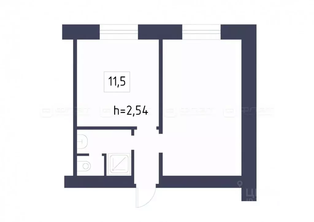 Комната Татарстан, Казань ул. Дементьева, 7 (11.5 м) - Фото 2