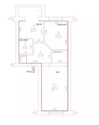 Продаётся 2-к квартира, 55.4 м - Фото 0