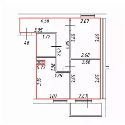 2-к кв. Ленинградская область, Гатчинский муниципальный округ, пос. ... - Фото 1