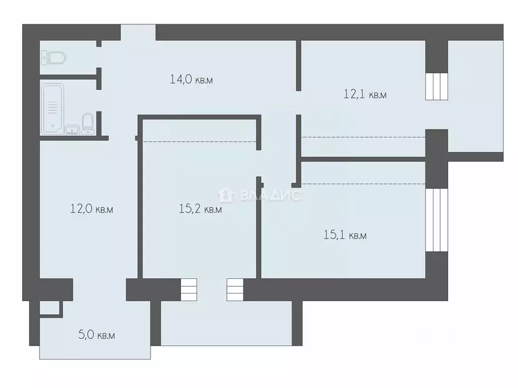 3-к кв. Рязанская область, Рязань Шереметьевская ул., 6 (87.5 м) - Фото 1