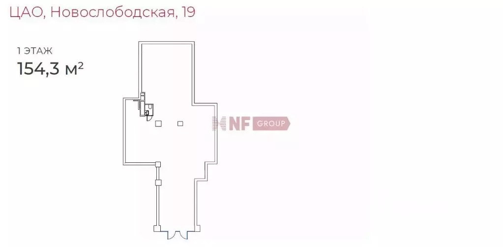 Торговая площадь в Москва Новослободская ул., 19С1 (154 м) - Фото 1