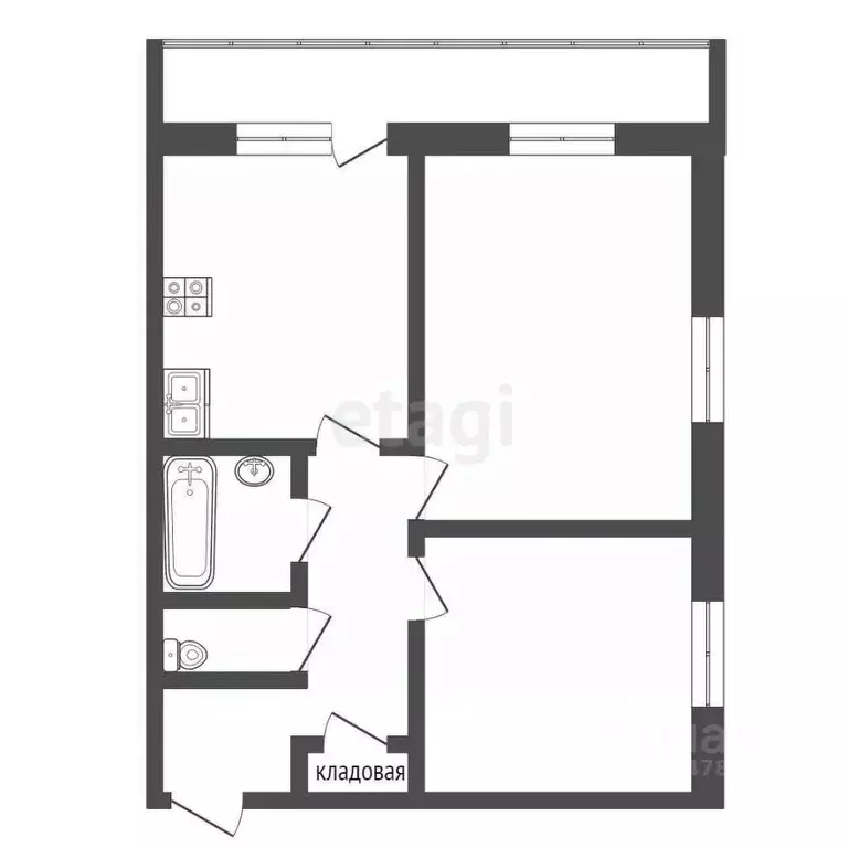 2-к кв. Московская область, Луховицы муниципальный округ, д. ... - Фото 2