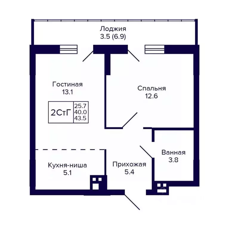 2-к кв. Новосибирская область, Новосибирск ул. Коминтерна, 1с (43.5 м) - Фото 0