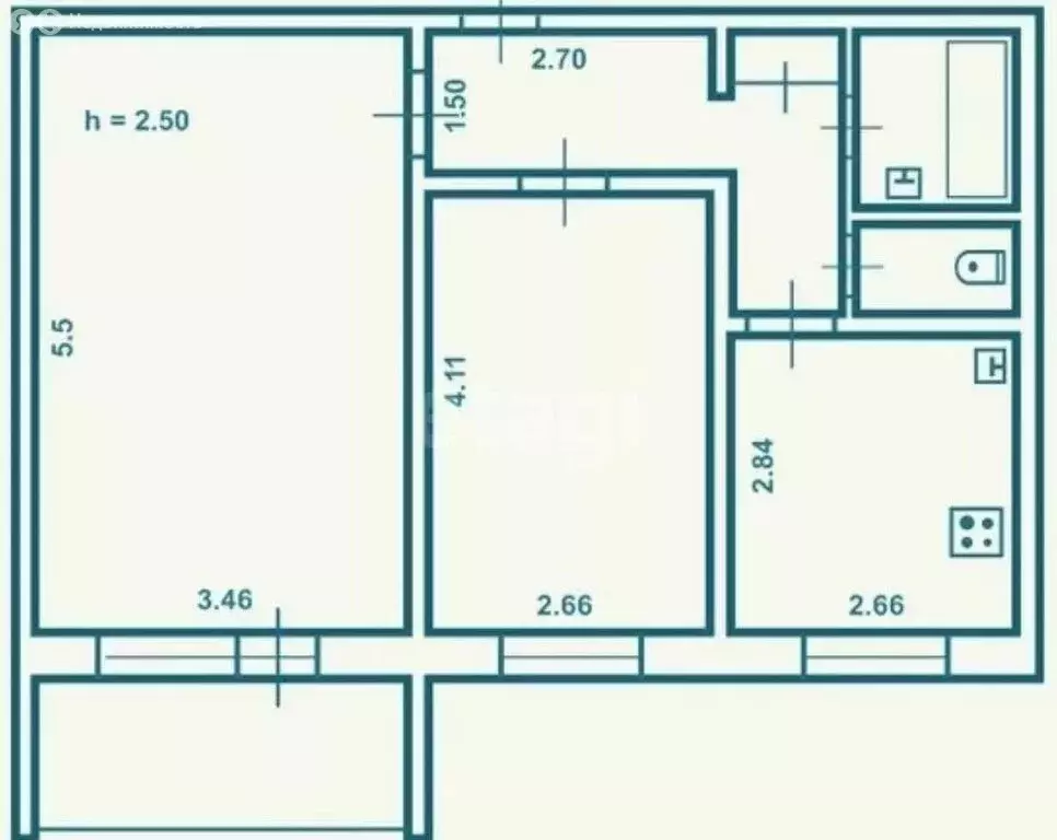 2-комнатная квартира: Тула, Демидовская улица, 80 (51 м) - Фото 0