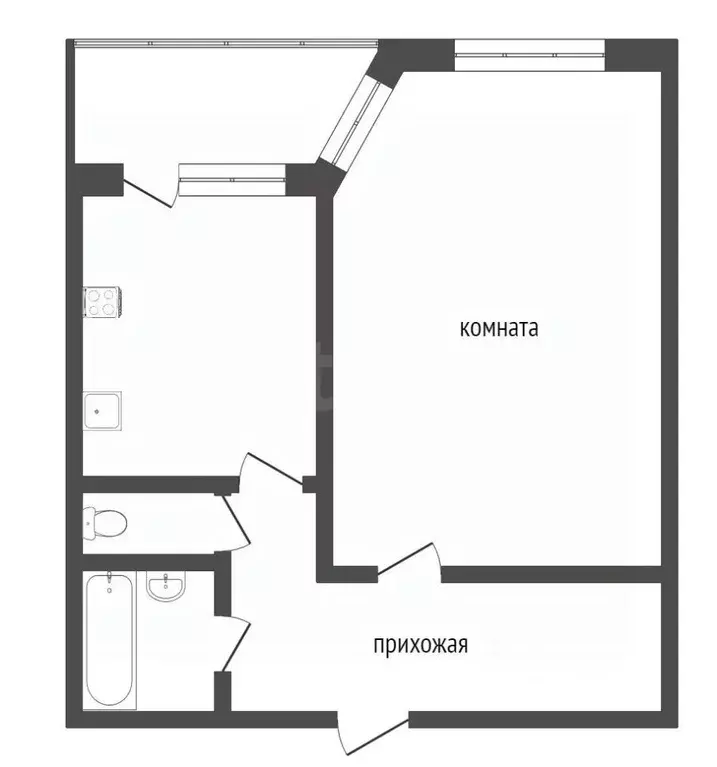 1-к кв. Ханты-Мансийский АО, Сургут просп. Ленина, 33 (38.0 м) - Фото 2