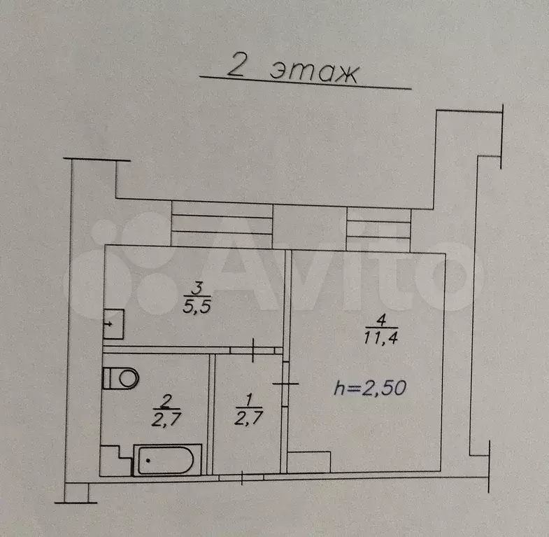 1-к. квартира, 22,3 м, 2/9 эт. - Фото 0