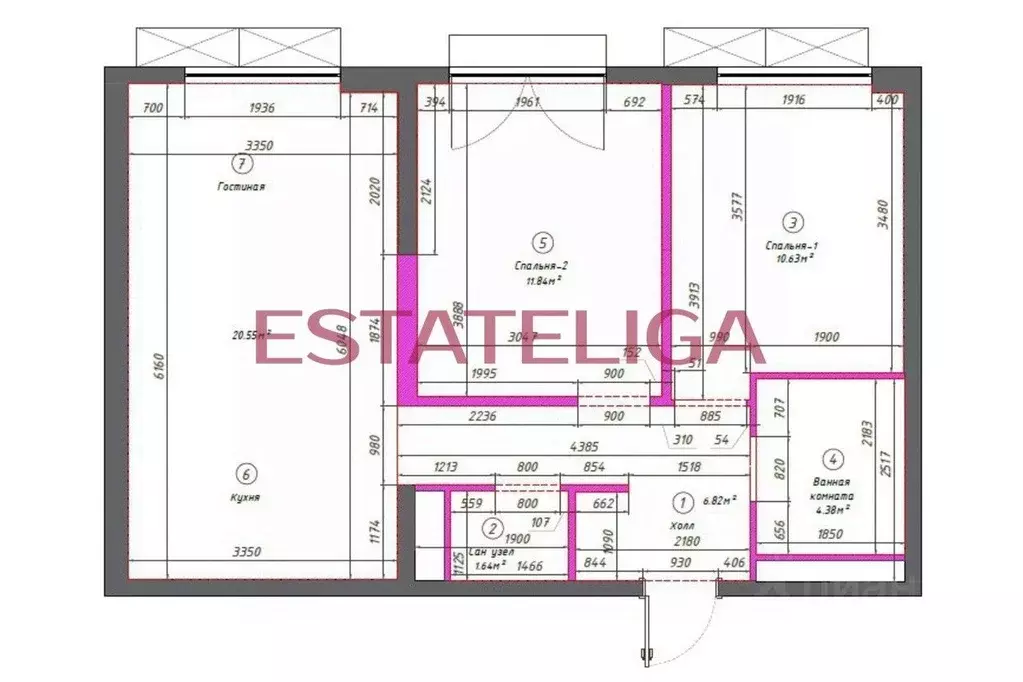 3-к кв. Москва Большая Филевская ул., 3к2 (56.0 м) - Фото 2