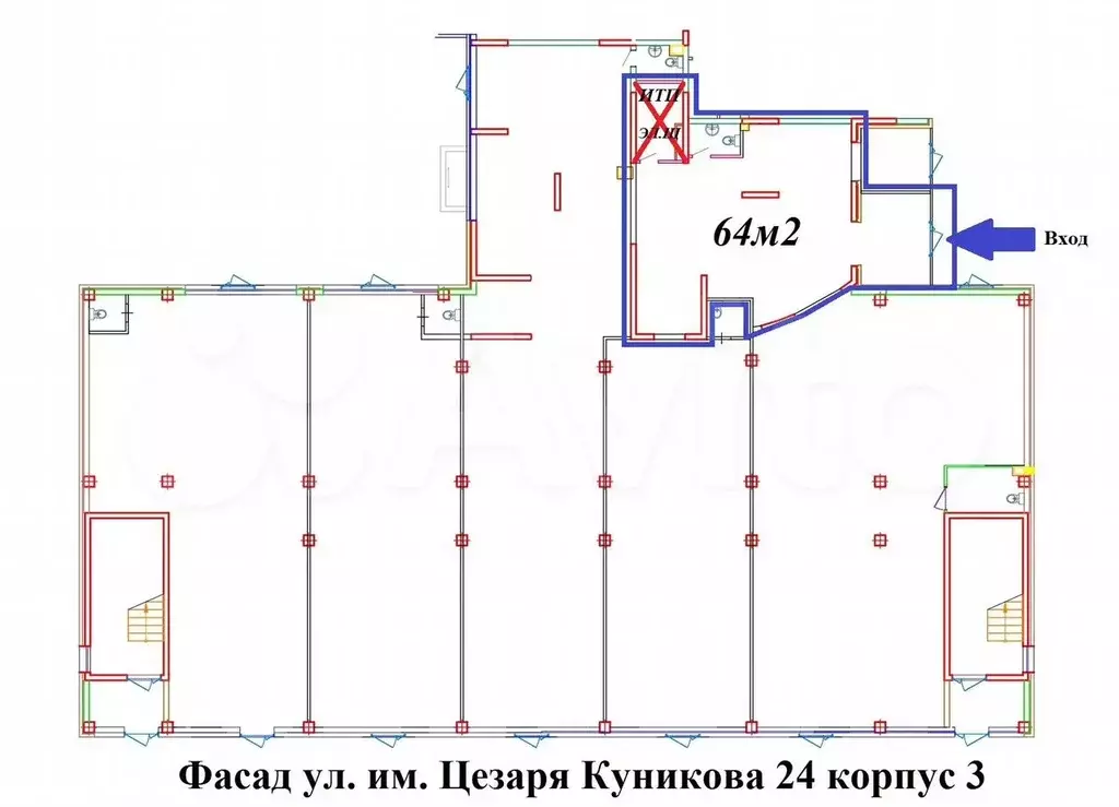 Свободного назначения, 64 м - Фото 0