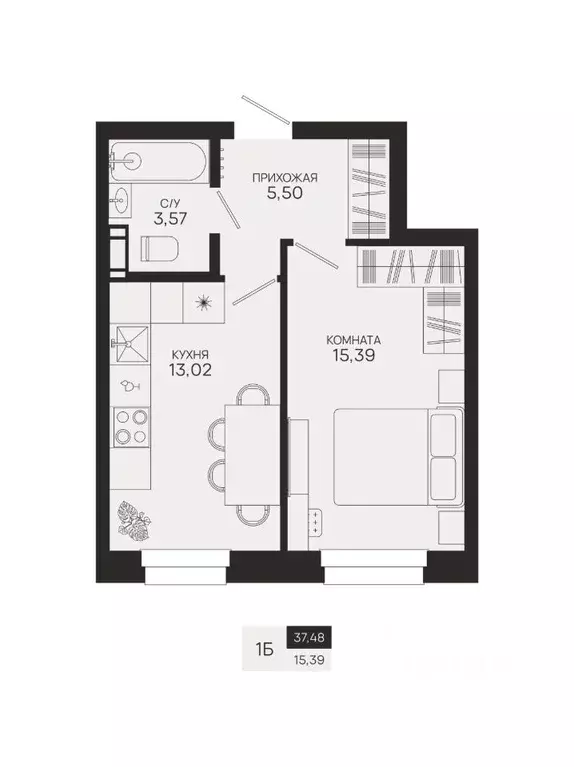 1-к кв. Ханты-Мансийский АО, Сургутский район, Федоровский городское ... - Фото 1