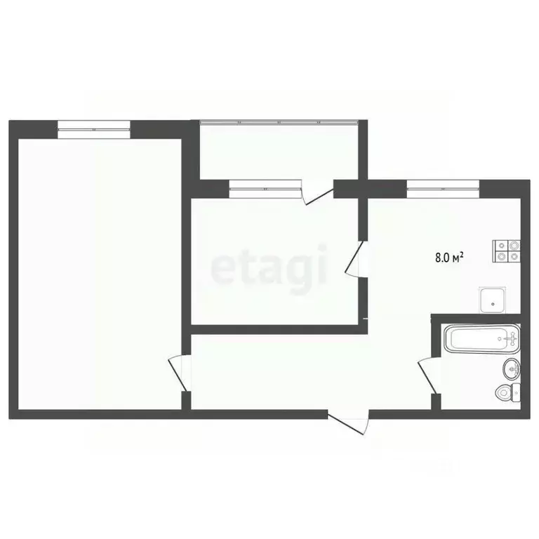 2-к кв. Тюменская область, Тюмень ул. 50 лет Октября, 3 (67.1 м) - Фото 2