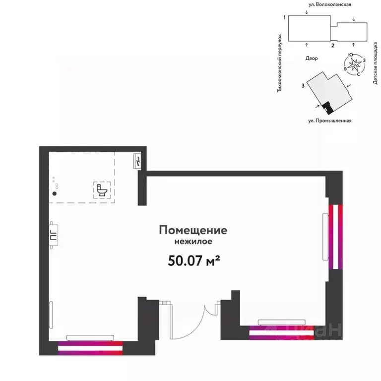 Торговая площадь в Тюменская область, Тюмень ул. Мельникайте, 42к1 (50 ... - Фото 1