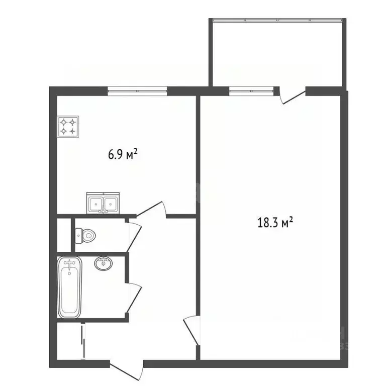 1-к кв. Санкт-Петербург ул. Олеко Дундича, 20К1 (37.0 м) - Фото 2