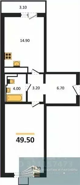 1-к кв. Воронежская область, Воронеж ул. Загоровского, 5/4 (49.5 м) - Фото 1
