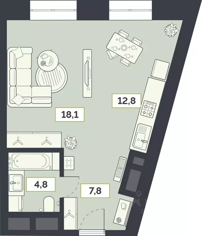 1-к кв. москва староалексеевская ул, 5а (43.5 м) - Фото 0