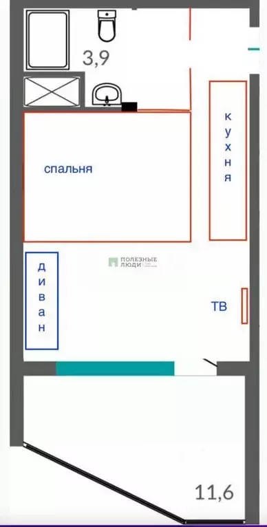 1-к кв. Крым, Евпатория ул. Симферопольская, 2Ч (46.0 м) - Фото 2