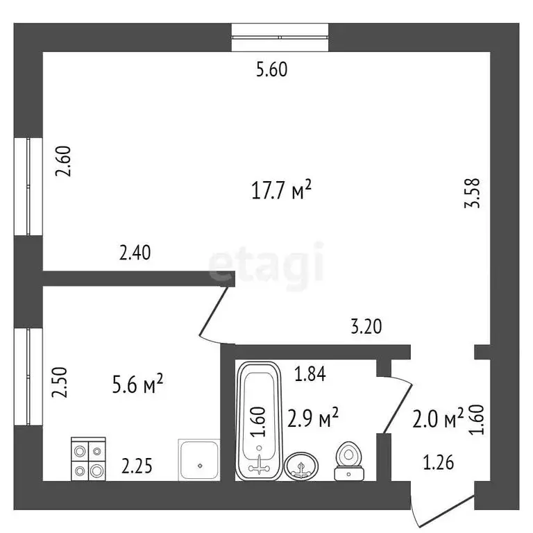 1-комнатная квартира: Якутск, улица Можайского, 19 (31.1 м) - Фото 0