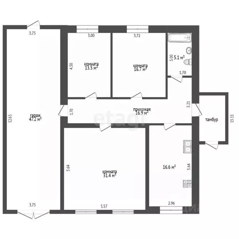 Дом в Нижегородская область, Навашино Трудовая ул., 41 (170 м) - Фото 1