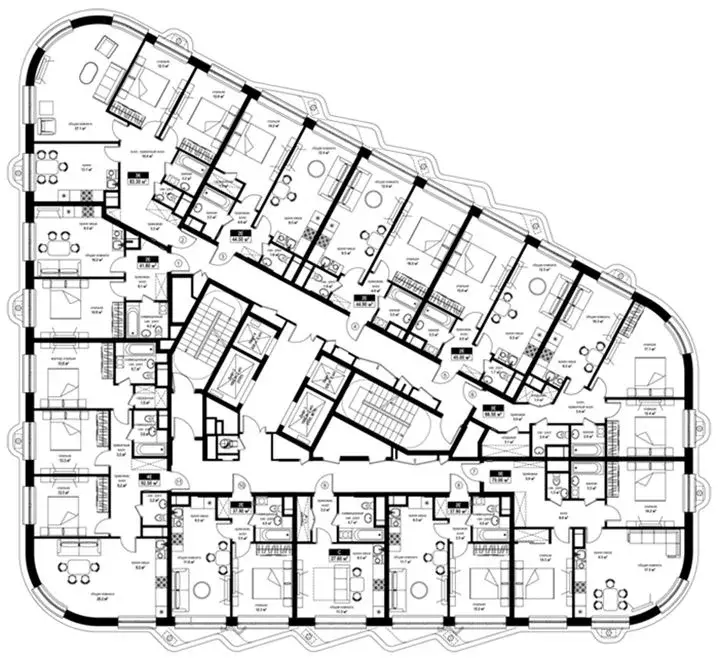 2-к кв. Москва Интеллигент жилой комплекс (44.5 м) - Фото 1