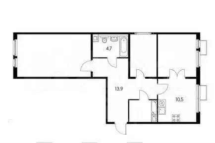 3-к кв. Москва Варшавское ш., 141к12 (69.6 м) - Фото 1