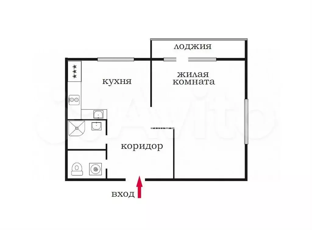 1-к. квартира, 36,5 м, 5/9 эт. - Фото 0