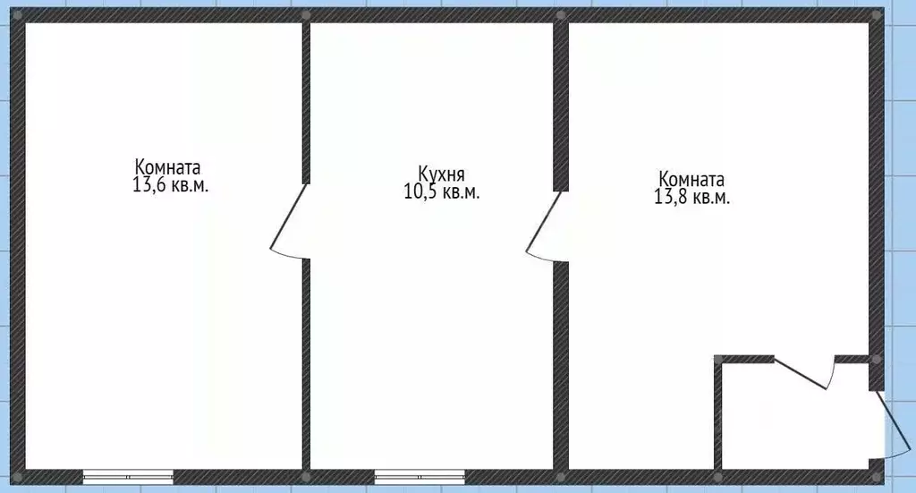 2-к кв. Курганская область, с. Кетово ул. Ленина, 84 (38.0 м) - Фото 2