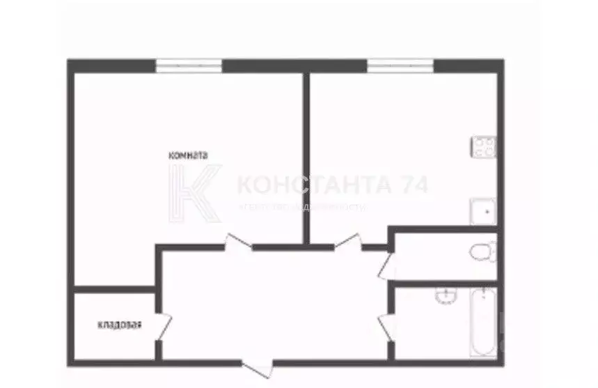 1-к кв. Челябинская область, Челябинск ул. Прохладная, 1 (43.5 м) - Фото 1