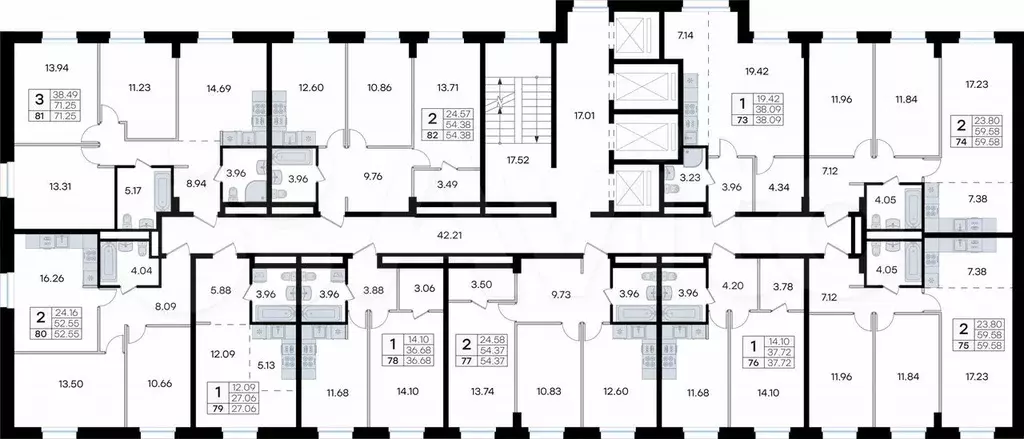 Квартира-студия, 27,1 м, 9/24 эт. - Фото 1