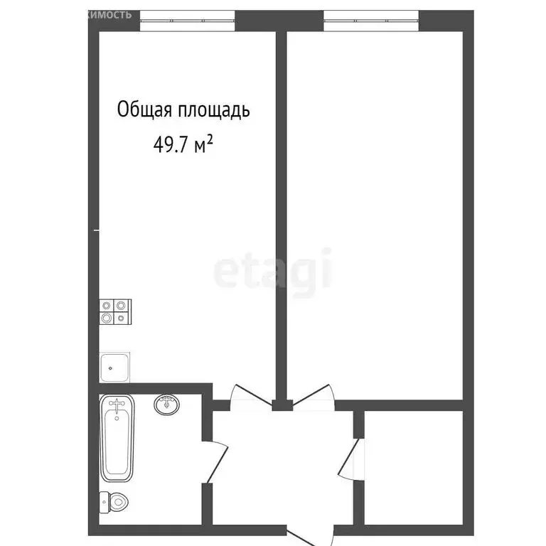 1-комнатная квартира: Кемерово, ЖК Панорама (49.7 м) - Фото 0