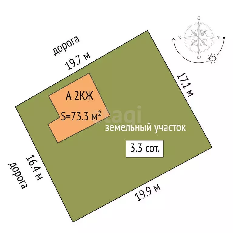 Дом в Тюмень, ТСН Строитель-1 (73.3 м) - Фото 1