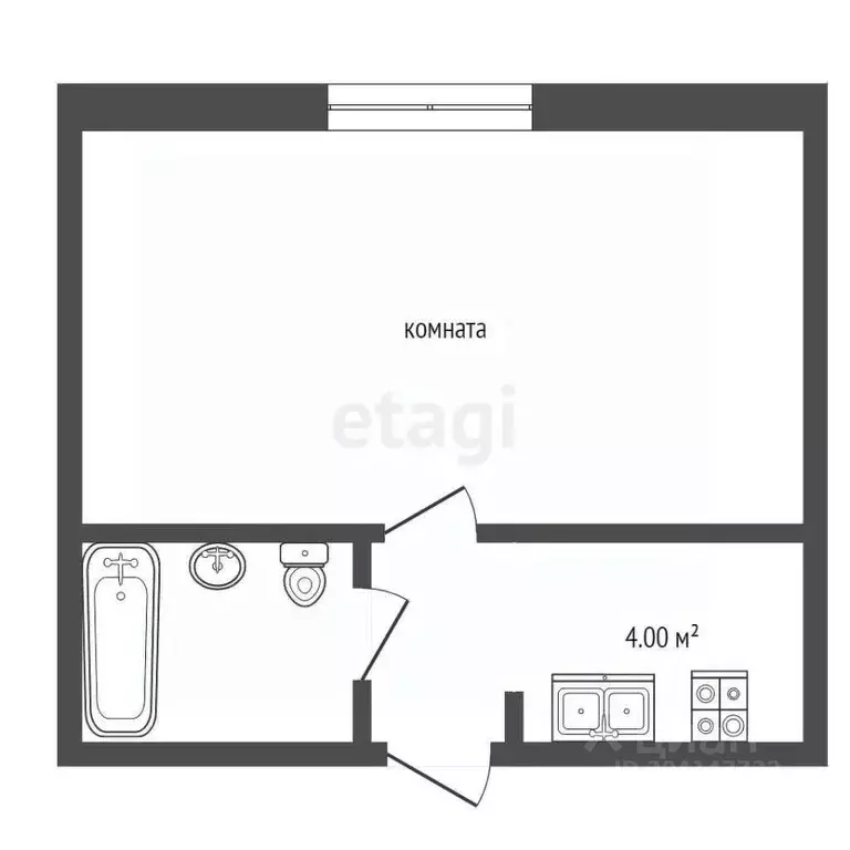 2-к кв. Ханты-Мансийский АО, Нефтеюганск 1-й мкр, 12 (24.0 м) - Фото 0