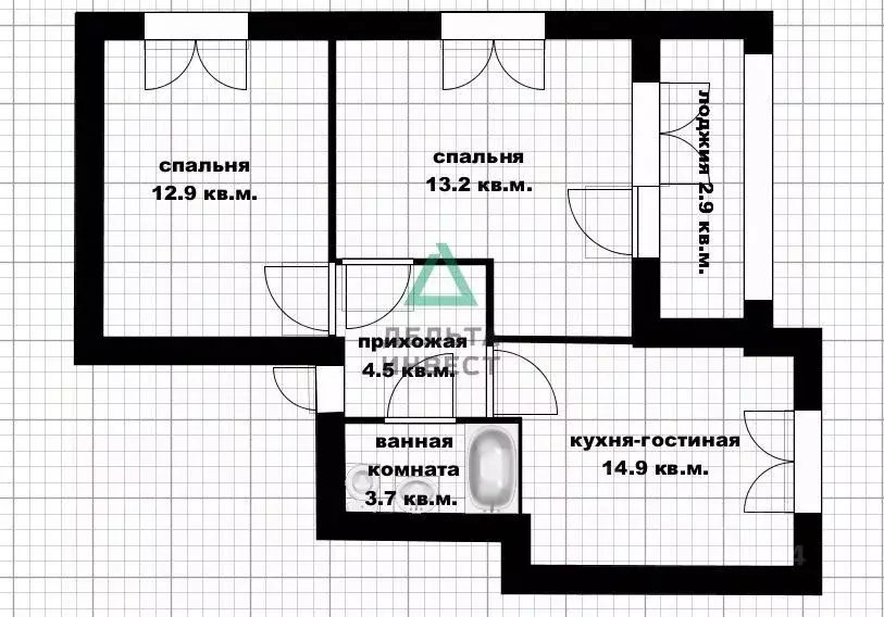 2-к кв. Башкортостан, Уфимский район, с. Миловка ул. Довлатова, 1 ... - Фото 2