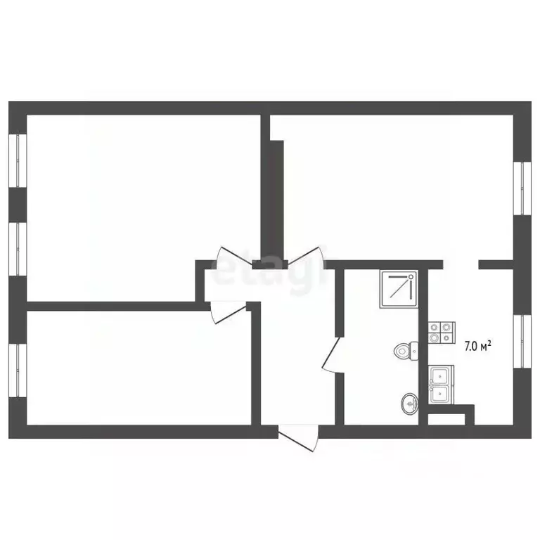3-к кв. Тамбовская область, Котовск Октябрьская ул., 27 (67.1 м) - Фото 1