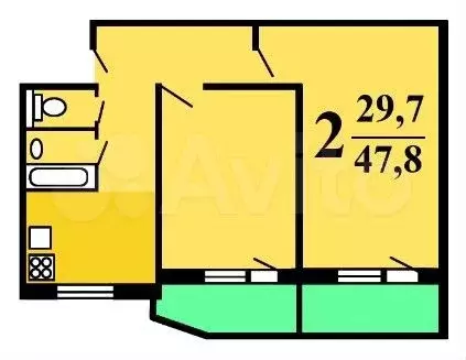 2-к. квартира, 50 м, 11/12 эт. - Фото 0