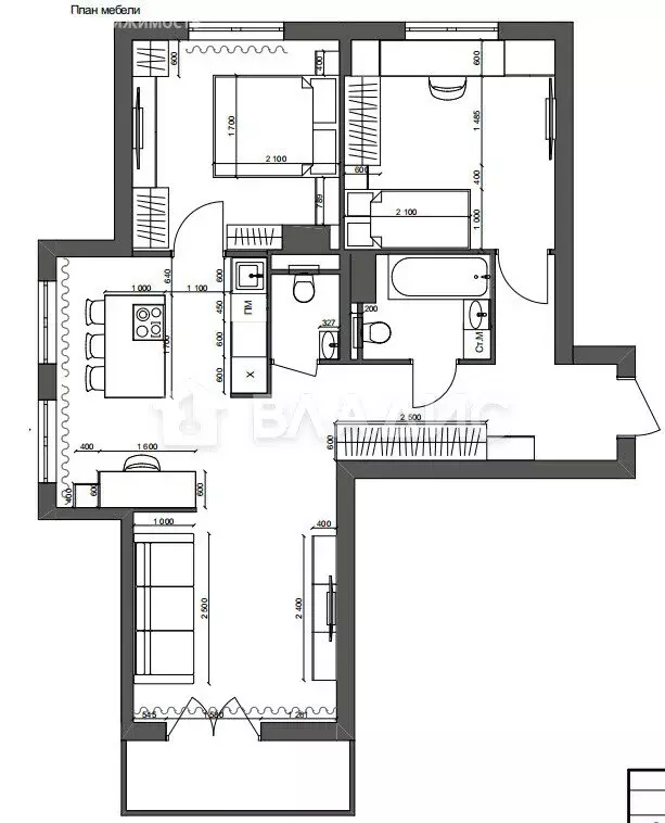 3-комнатная квартира: Гатчина, Красносельское шоссе, 4Ак3 (68.4 м) - Фото 0