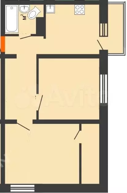 2-к. квартира, 49,8 м, 10/10 эт. - Фото 0