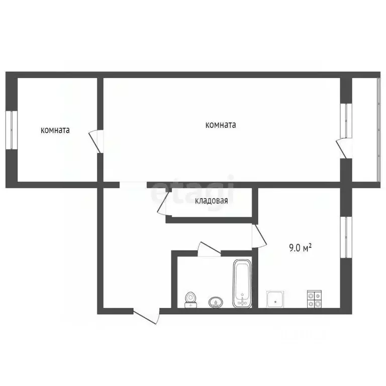 3-к кв. Владимирская область, Муром Красногвардейская ул., 32 (59.7 м) - Фото 2