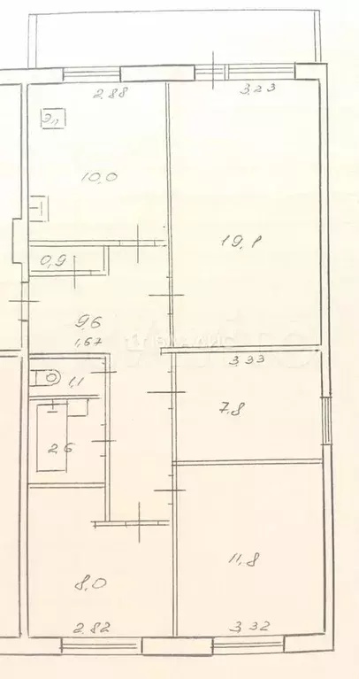 4-к. квартира, 70 м, 9/9 эт. - Фото 0