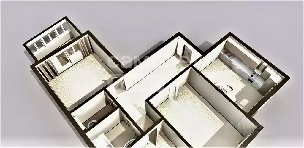 3-к кв. Пензенская область, Пенза просп. Строителей, 160 (64.0 м) - Фото 2