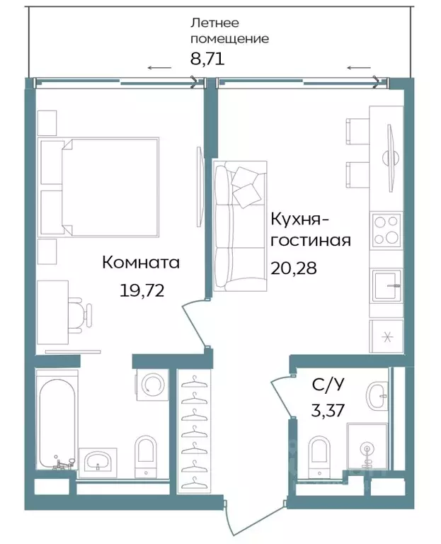 2-к кв. Крым, Саки ул. Морская (52.88 м) - Фото 1