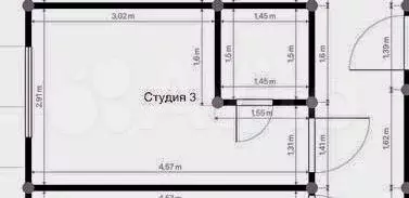 Апартаменты-студия, 13,2 м, 4/4 эт. - Фото 0
