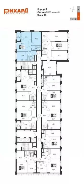 3-к кв. Москва ул. Зорге, 9к2 (74.7 м) - Фото 0