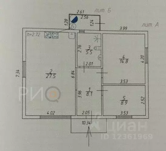 Дом в Севастополь Подорожник садоводческое товарищество, 42 (73 м) - Фото 2